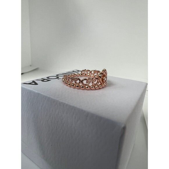 Pandora My Princess Tiara Ring, Clear Cubic Zirconia, Rose Gold-Plated - Picture 4 of 5